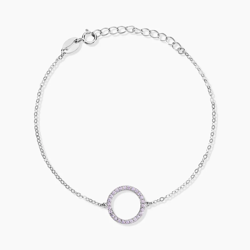 Histoire d'Or Bracelet Ambroisie Argent Blanc Oxyde De Zirconium argent blanc oxyde rose Clearance