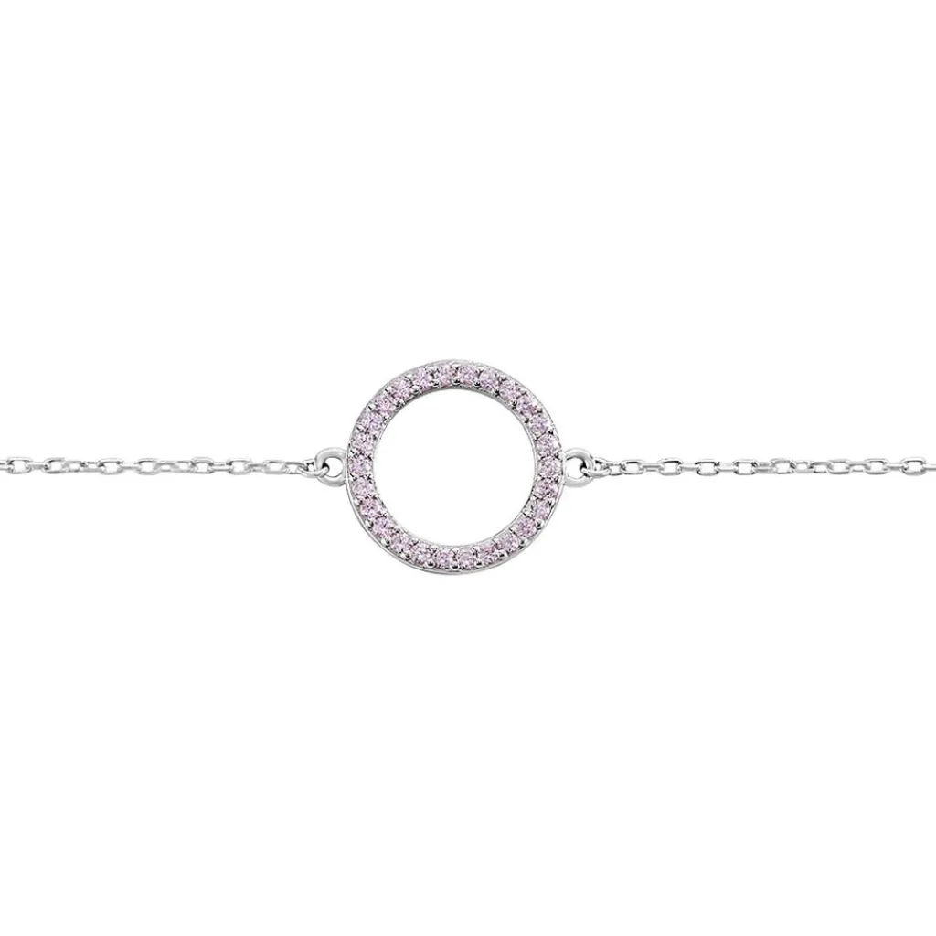 Histoire d'Or Bracelet Ambroisie Argent Blanc Oxyde De Zirconium argent blanc oxyde rose Clearance