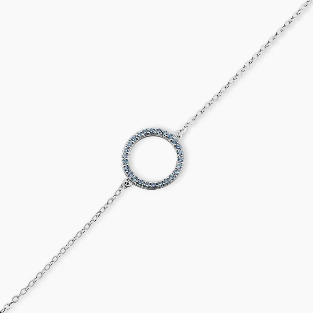 Histoire d'Or Bracelet Ambroisie Argent Blanc Oxyde De Zirconium argent blanc oxyde bleu Hot