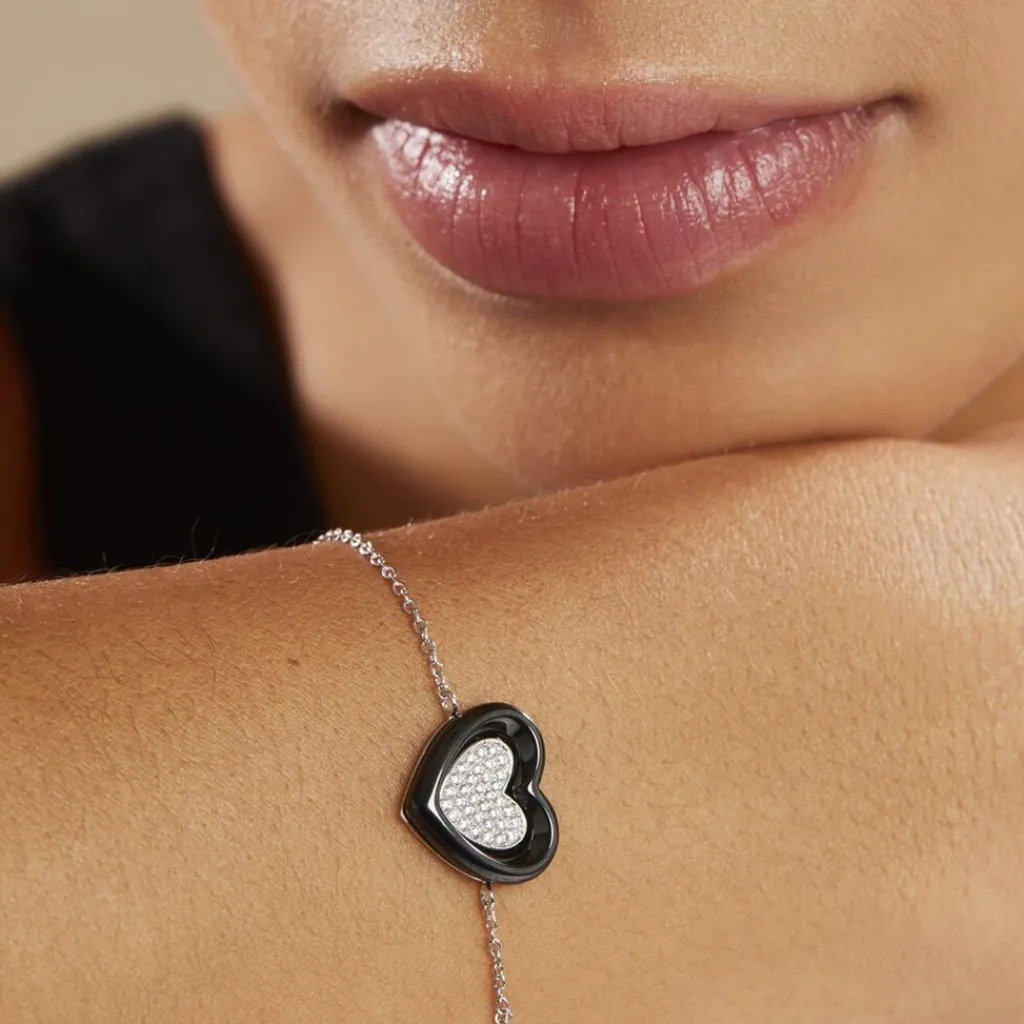 Histoire d'Or Bracelet Ana-paula Argent Blanc Céramique Et Oxyde De Zirconium Online