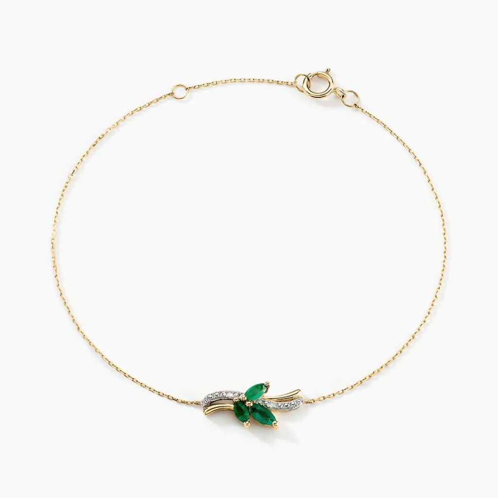 Histoire d'Or Bracelet Angie Or Jaune Emeraude Diamant or jaune émeraude Online