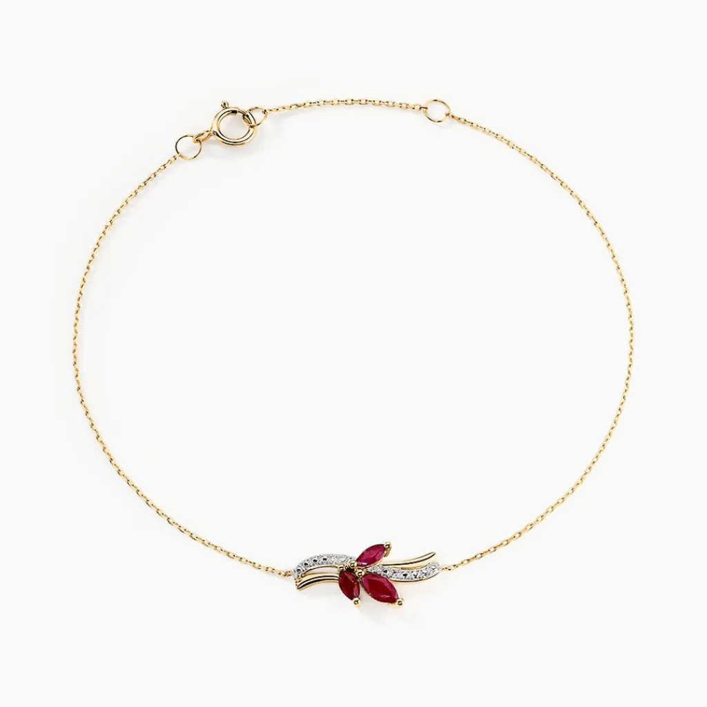 Histoire d'Or Bracelet Angie Diamant or jaune rubis Outlet