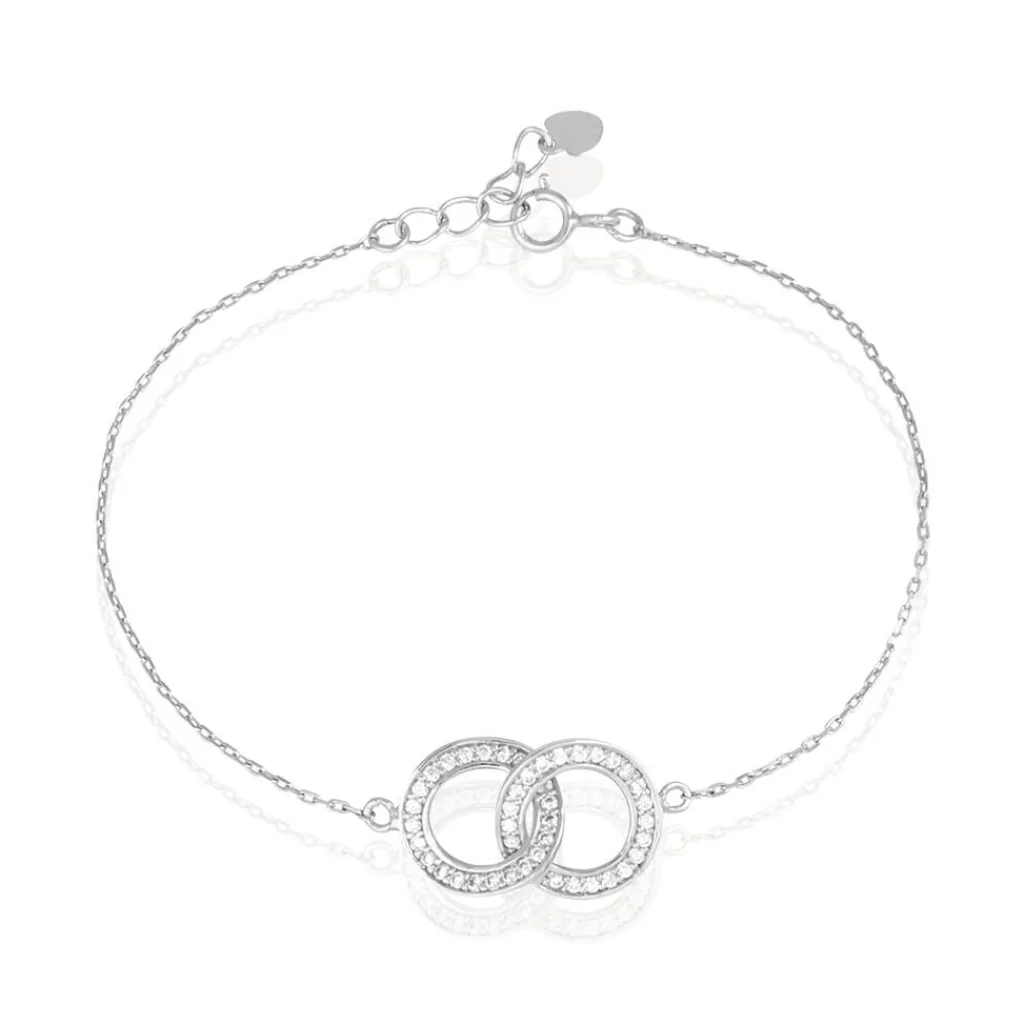 Histoire d'Or Bracelet Anne Argent Blanc Oxyde De Zirconium New