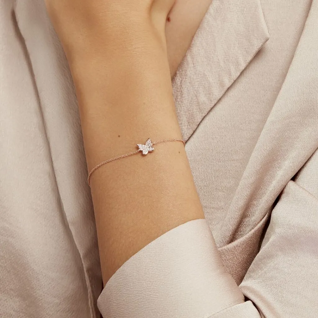 Histoire d'Or Bracelet Anne-lise Argent Rose Oxyde De Zirconium Discount