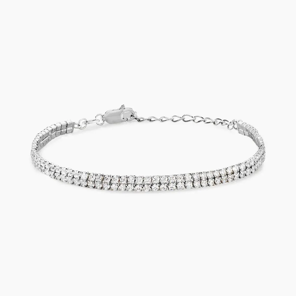 Histoire d'Or Bracelet Anthia Argent Blanc Oxyde De Zirconium