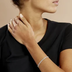 Histoire d'Or Bracelet Anthia Argent Blanc Oxyde De Zirconium