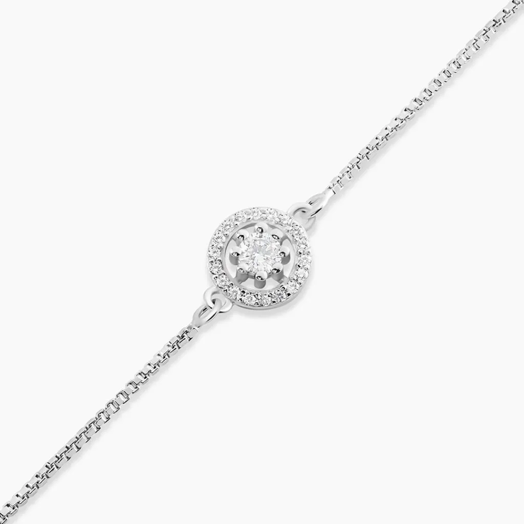 Histoire d'Or Bracelet Argent Blanc Angerona Oxydes De Zirconium New