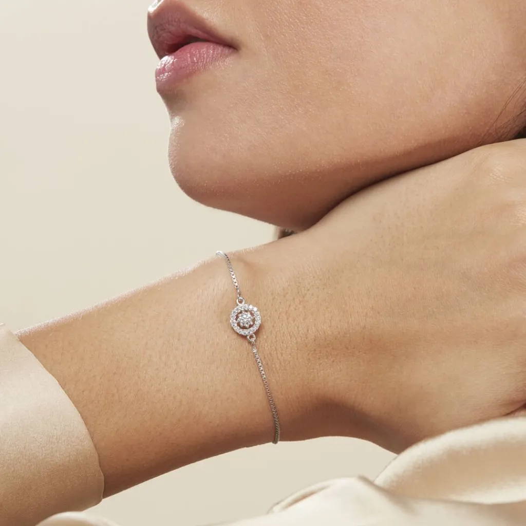 Histoire d'Or Bracelet Argent Blanc Angerona Oxydes De Zirconium New