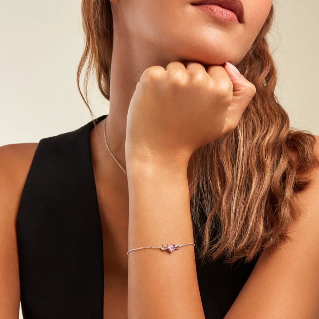 Histoire d'Or Bracelet Argent Blanc Atieno Oxyde De Zirconium argent blanc oxyde rose Hot