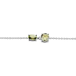 Histoire d'Or Bracelet Argent Blanc Brenna Oxydes De Zirconium argent blanc oxyde vert Sale