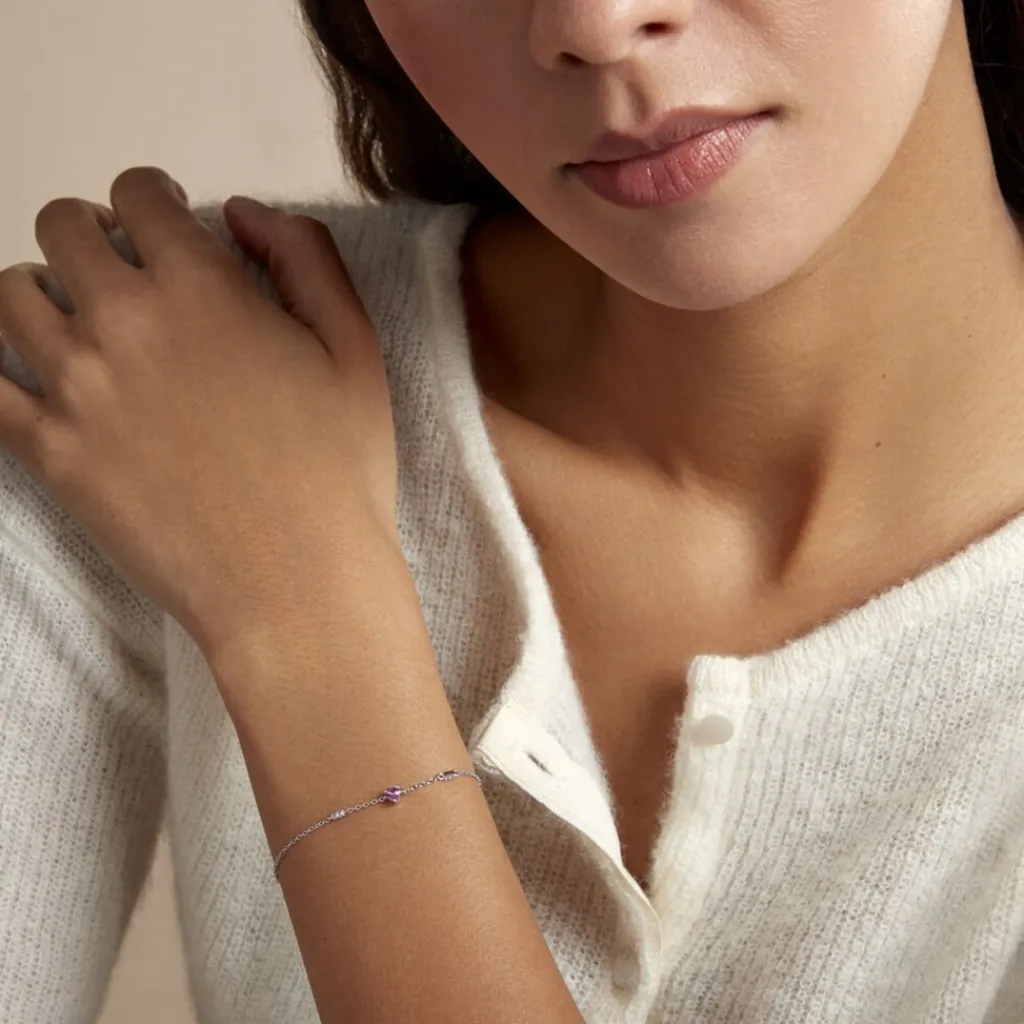 Histoire d'Or Bracelet Argent Blanc Declaration Oxyde De Zirconium argent blanc oxyde Online