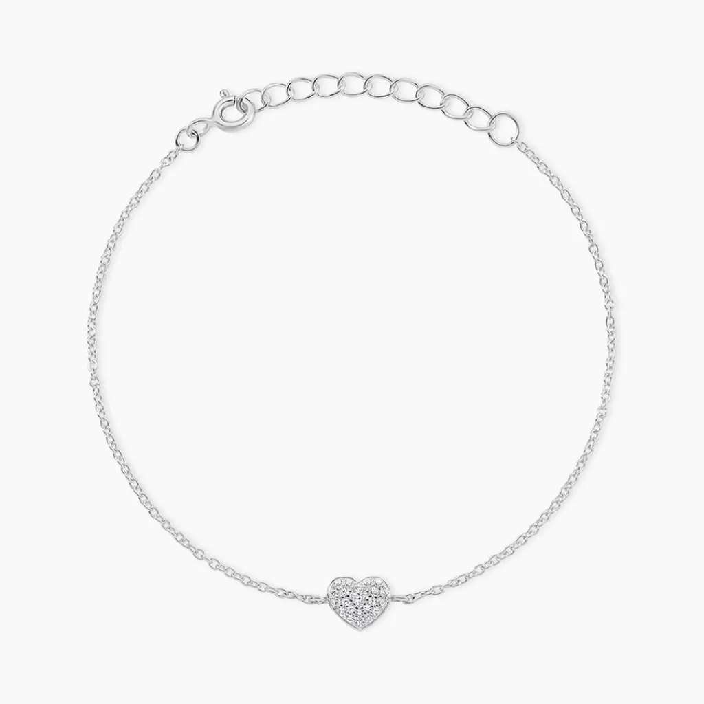 Histoire d'Or Bracelet Argent Blanc Deep In Love Oxyde De Zirconium Outlet