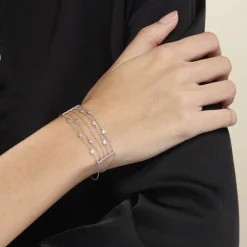 Histoire d'Or Bracelet Argent Blanc Edvard Oxydes De Zirconium New