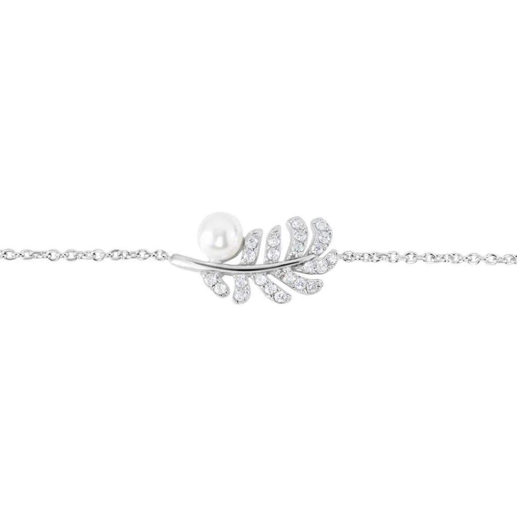Histoire d'Or Bracelet Argent Blanc Edytha Perle De Culture Oxydes De Zirconium Outlet