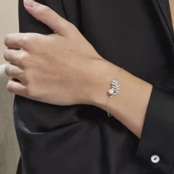 Histoire d'Or Bracelet Argent Blanc Edytha Perle De Culture Oxydes De Zirconium Outlet