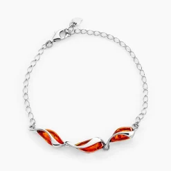 Histoire d'Or Bracelet Argent Blanc Eve-liseae Ambre Hot