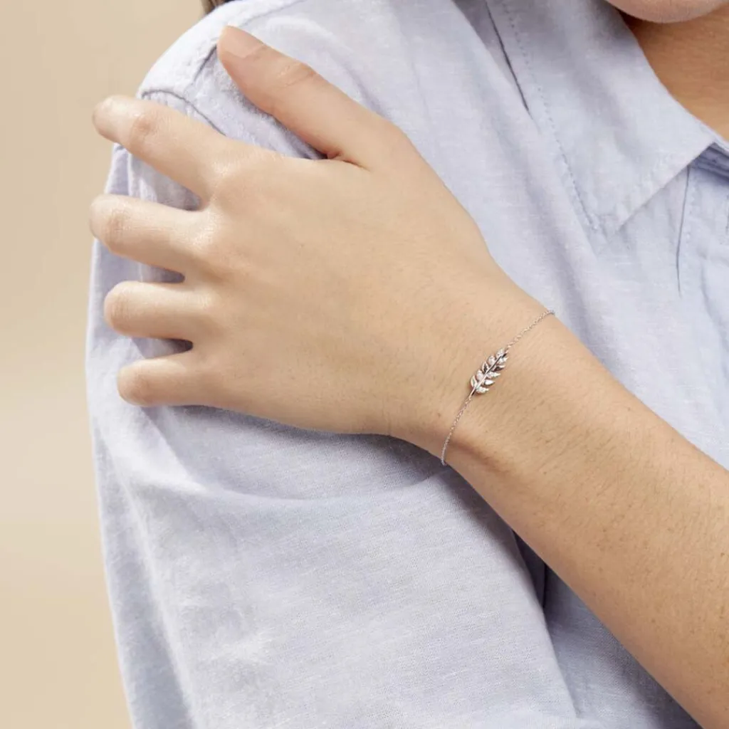 Histoire d'Or Bracelet Argent Blanc Jade Oxydes De Zirconium Blancs argent blanc oxyde de zirconium Online