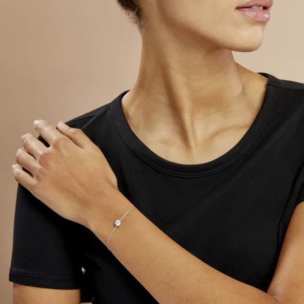 Histoire d'Or Bracelet Argent Blanc Lylwenn Oxyde De Zirconium Hot
