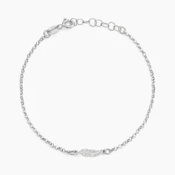 Histoire d'Or Bracelet Argent Blanc Maic Best