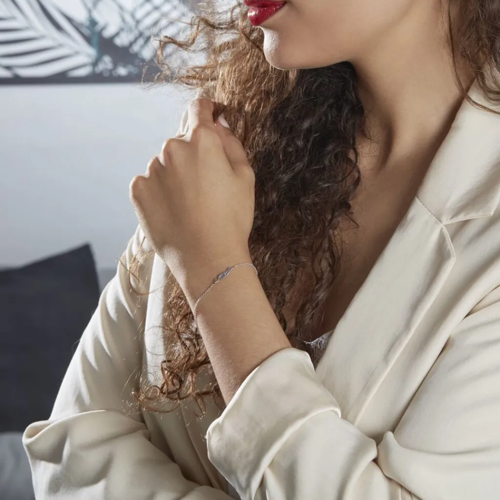 Histoire d'Or Bracelet Argent Blanc Maic Best