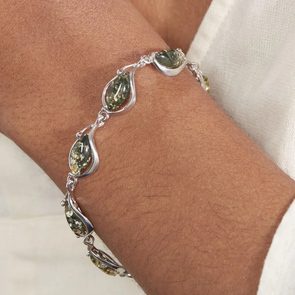 Histoire d'Or Bracelet Argent Blanc Marie-pauline Ambre Hot