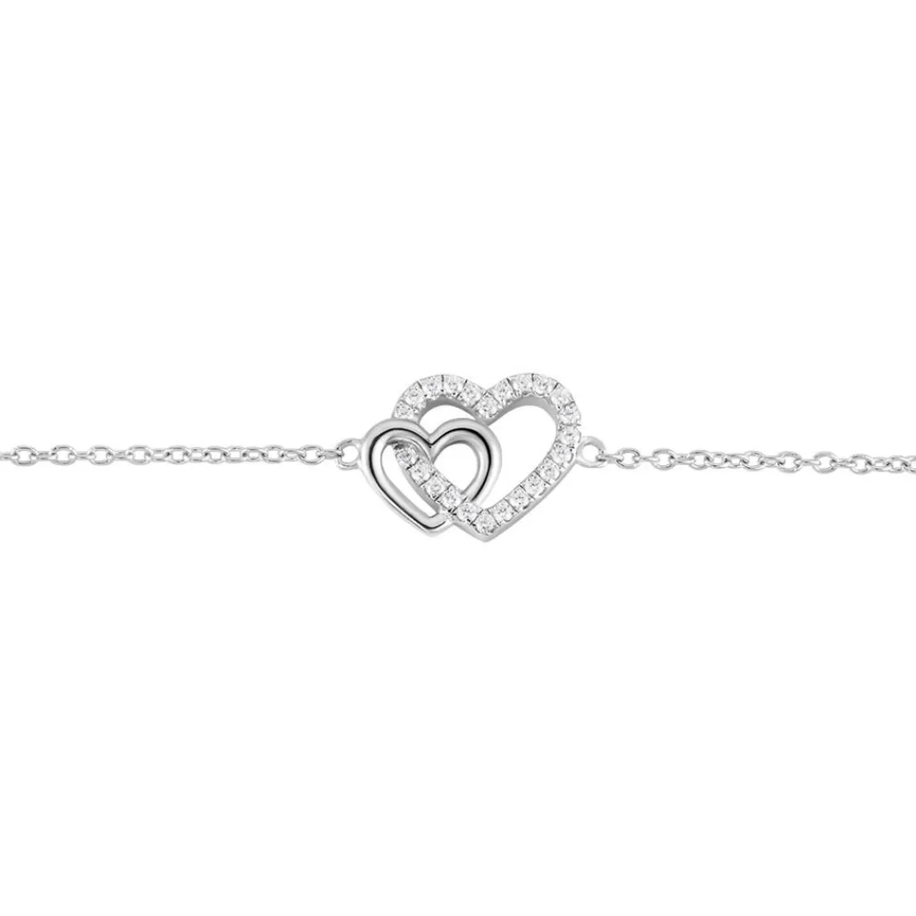 Histoire d'Or Bracelet Argent Blanc Marina Oxydes De Zirconium Outlet