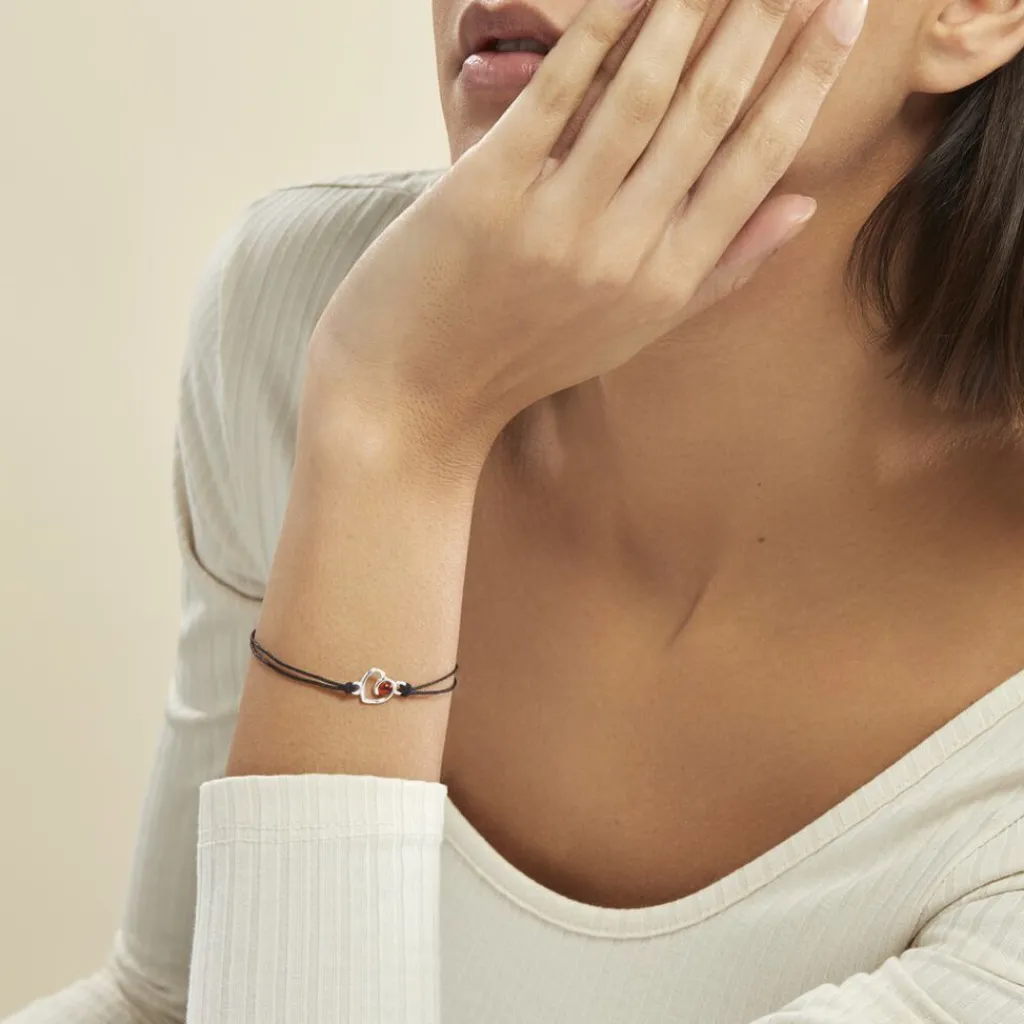 Histoire d'Or Bracelet Argent Blanc Mialy Ambre Clearance