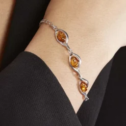 Histoire d'Or Bracelet Argent Blanc Mounyaae Ambre Discount