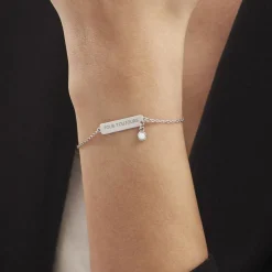 Histoire d'Or Bracelet Argent Blanc Sameera Agate Outlet