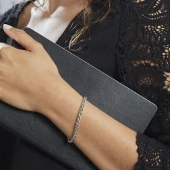 Histoire d'Or Bracelet Argent Blanc Savanne New