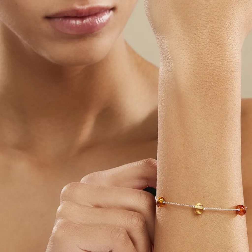 Histoire d'Or Bracelet Argent Blanc Siaae Ambres Best