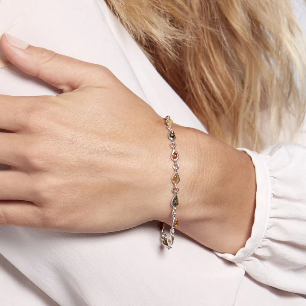 Histoire d'Or Bracelet Argent Blanc Weronika Ambre Discount
