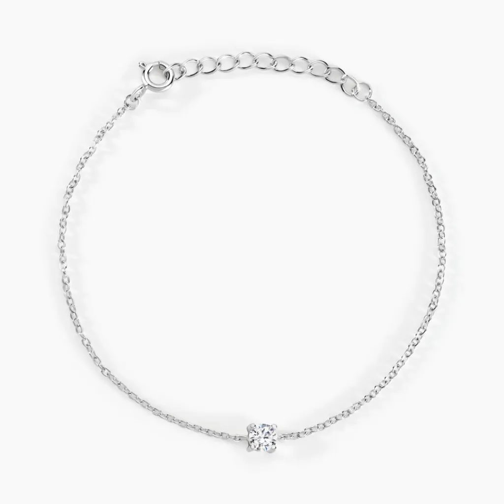 Histoire d'Or Bracelet Argent Lylwenn Oxydes De Zirconium argent blanc oxyde Online