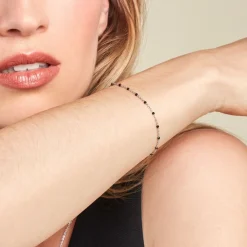 Histoire d'Or Bracelet Argent Polka argent blanc New