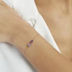Histoire d'Or Bracelet Argent Rose Brenna Oxyde De Zirconium argent rose oxyde violet Clearance