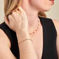 Histoire d'Or Bracelet Polka argent rose Clearance