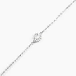 Histoire d'Or Bracelet Argent Tania Oxydes De Zirconium argent blanc oxyde Best