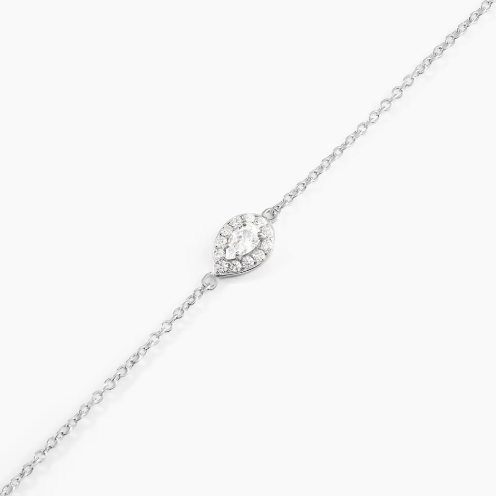 Histoire d'Or Bracelet Argent Tania Oxydes De Zirconium argent blanc oxyde Best