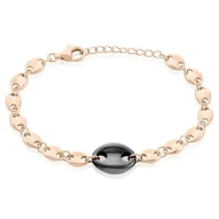 Histoire d'Or Bracelet Ashoka Argent Rose Céramique argent rose céramique noir Hot