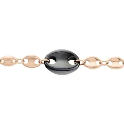 Histoire d'Or Bracelet Ashoka Argent Rose Céramique argent rose céramique noir Hot