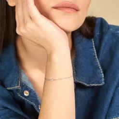 Histoire d'Or Bracelet Astre Precieux Argent Blanc Oxyde De Zirconium New