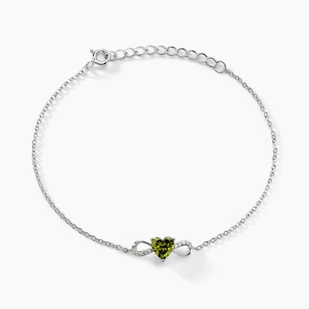 Histoire d'Or Bracelet Atieno Argent Blanc Oxyde De Zirconium argent blanc oxyde vert