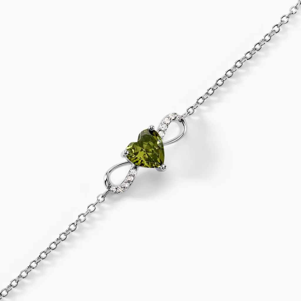 Histoire d'Or Bracelet Atieno Argent Blanc Oxyde De Zirconium argent blanc oxyde vert