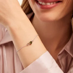 Histoire d'Or Bracelet Atieno Argent Blanc Oxyde De Zirconium argent blanc oxyde vert