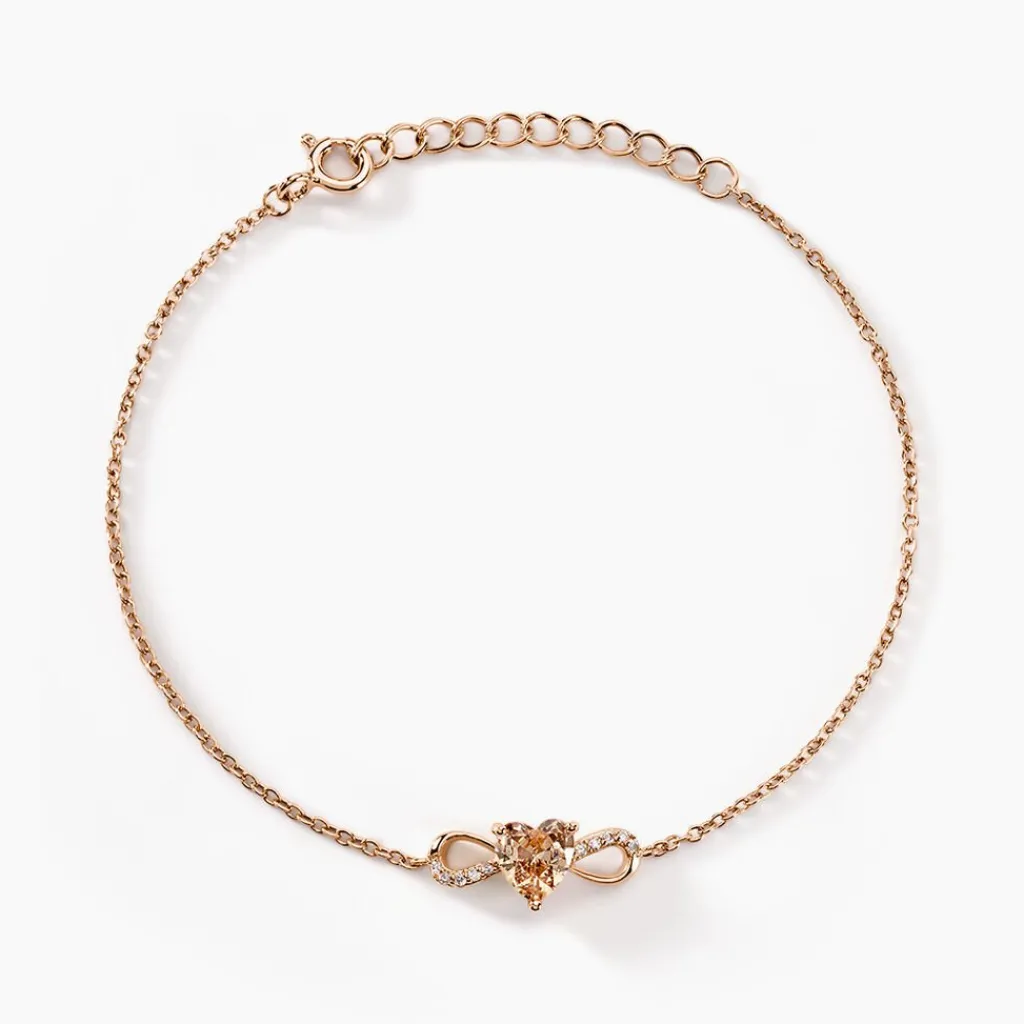 Histoire d'Or Bracelet Atieno Argent Rose Oxyde De Zirconium argent rose oxyde champagne Hot