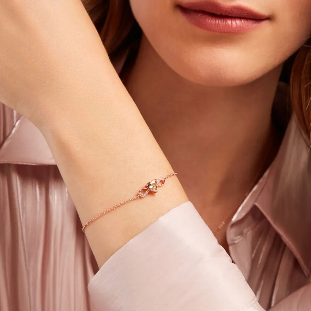 Histoire d'Or Bracelet Atieno Argent Rose Oxyde De Zirconium argent rose oxyde champagne Hot