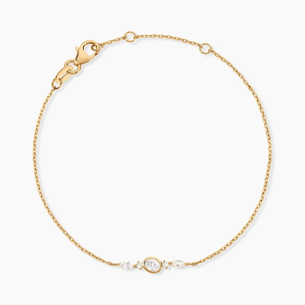 Histoire d'Or Bracelet Aurena Plaqué Or Jaune Oxyde De Zirconium Discount