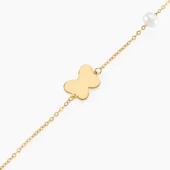 Histoire d'Or Bracelet Aurida Papillon Or Jaune Perle De Culture