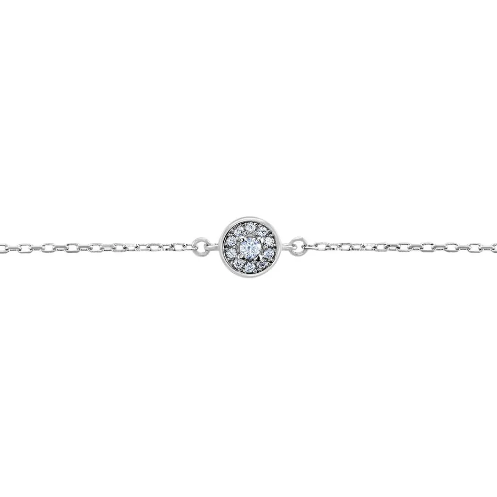 Histoire d'Or Bracelet Auxana Argent Blanc Oxyde De Zirconium argent blanc oxyde bleu Online