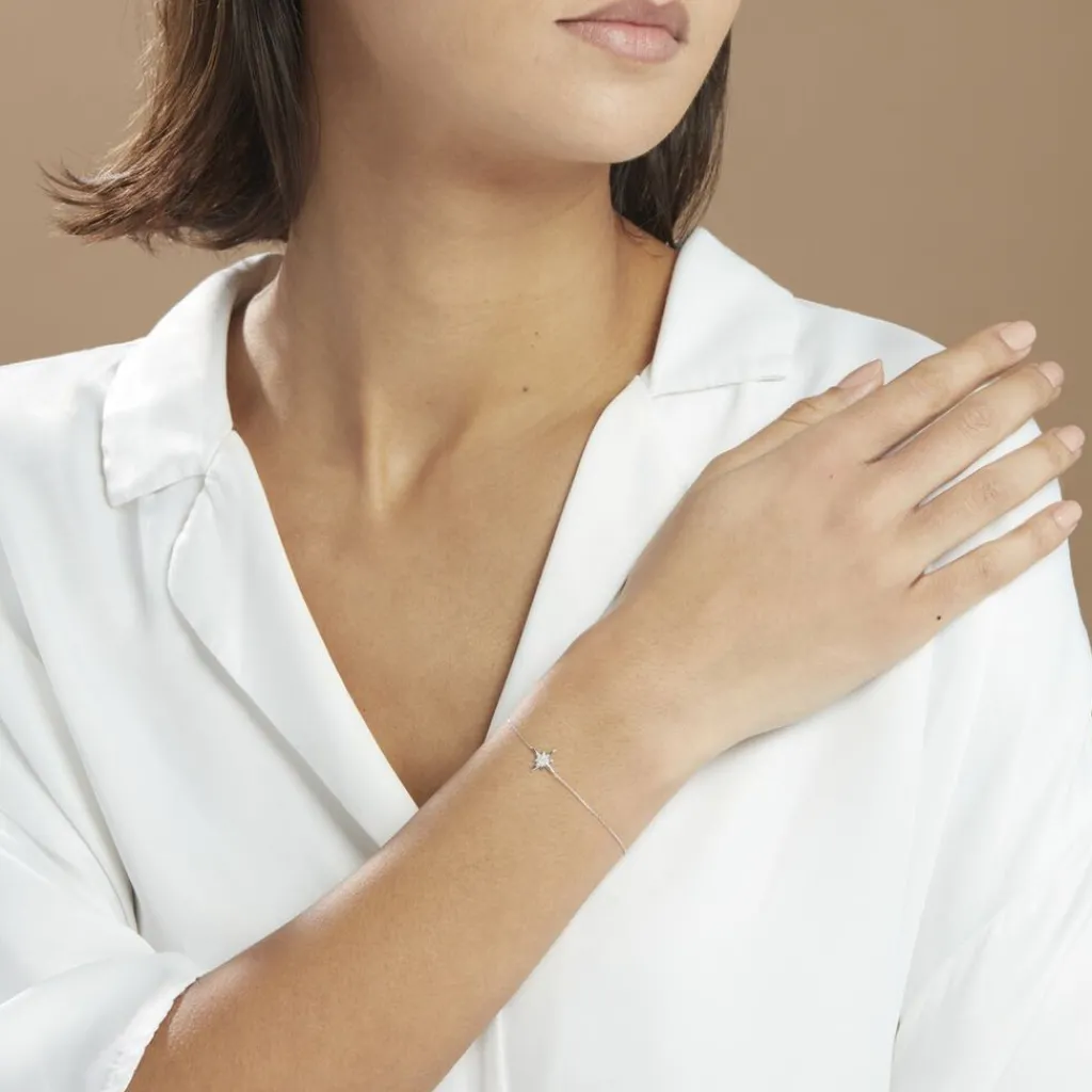 Histoire d'Or Bracelet Aveline Or Blanc Diamant Sale